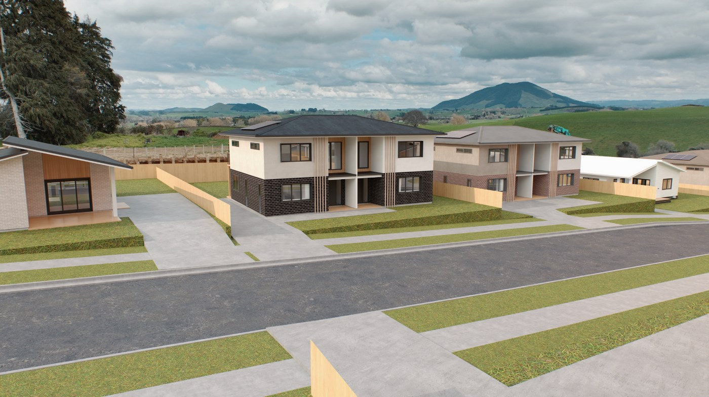A render of a new residential development